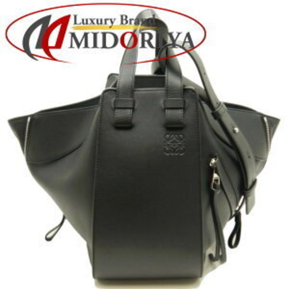 LOEWE Hammock Shoulder Bag Calfskin Black